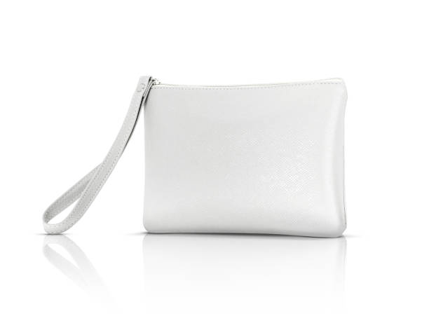 istock blank white leather premium handle bag with hanging isolated on white background 857412170