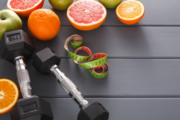 istock Healthy eating and slimming background copy space 857414448