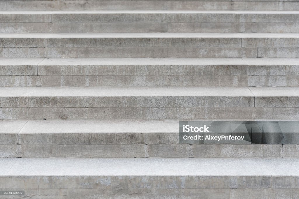 Row of the gray concrete stairs Steps Stock Photo