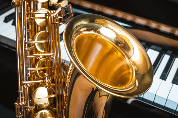 istock saxophone and piano. jazz music. 857426358