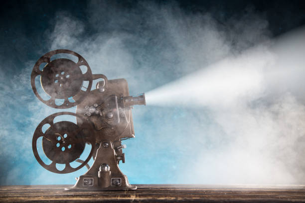 istock Old style movie projector, close-up 857426756