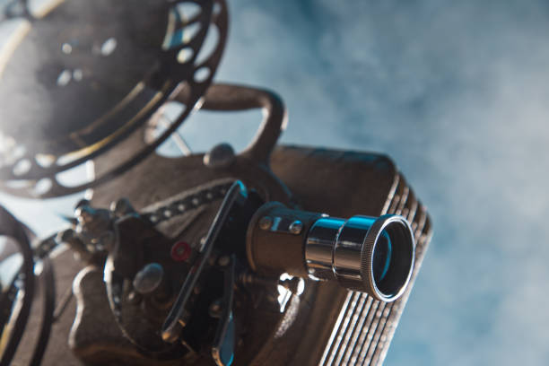 istock Old style movie projector, close-up 857426822
