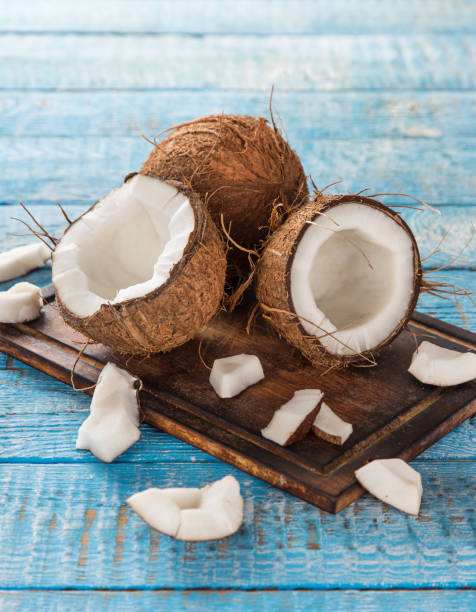 close up of a coconuts
