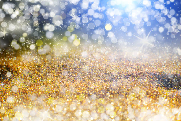 istock Golden glitter and stars for christmas background 857437742