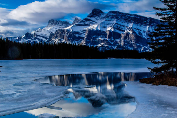istock Rundle Mountain in early late spring 857440754