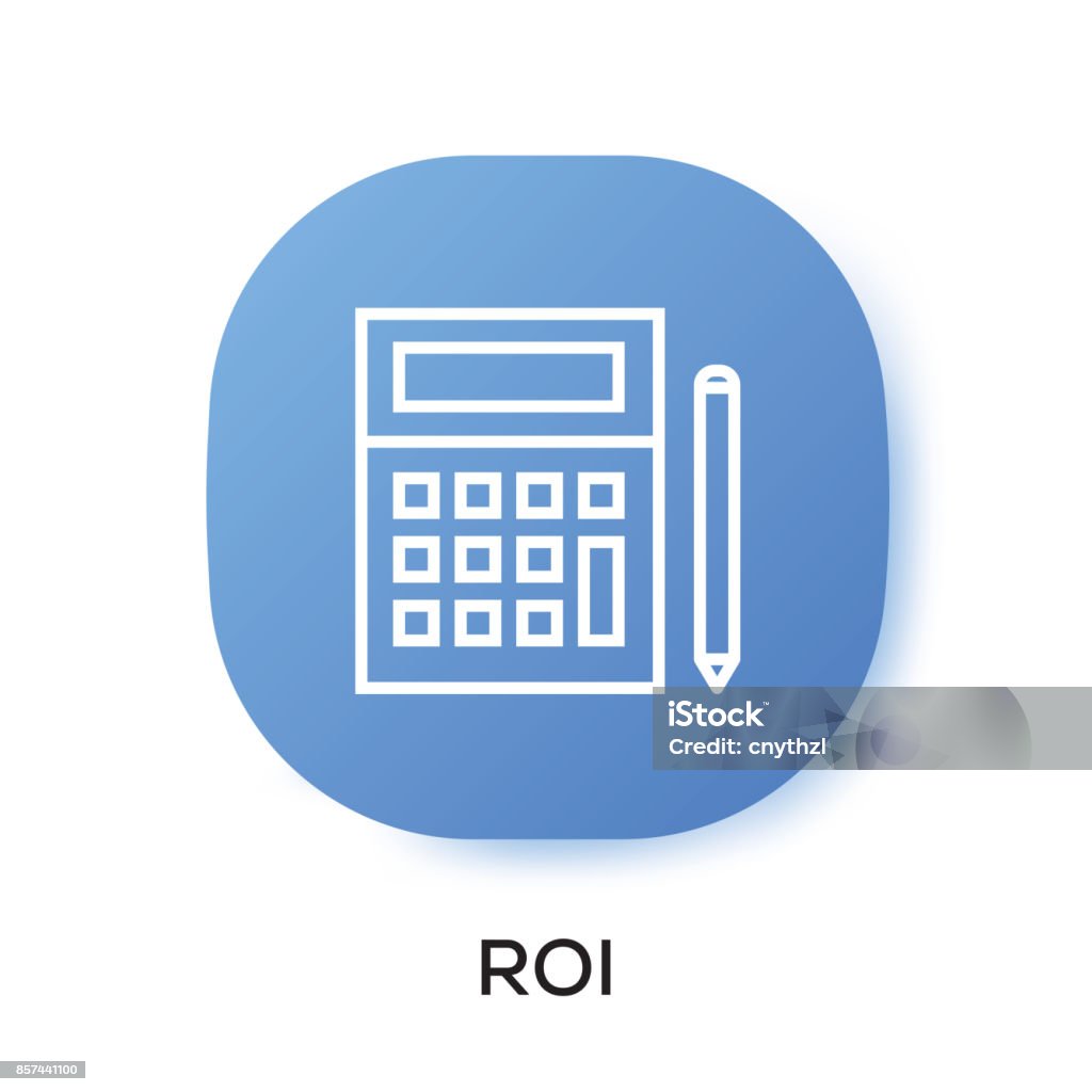 ROI APP ICON Arts Culture and Entertainment stock vector