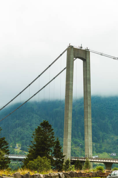 istock Osteroy suspension bridge in Norway 857445924