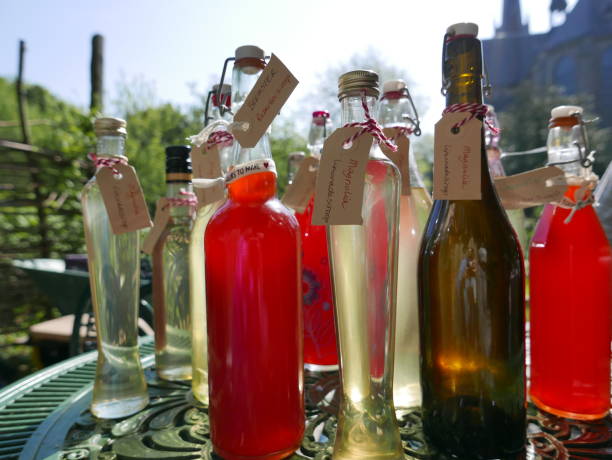 istock Bottles of home made organic juice 857446384