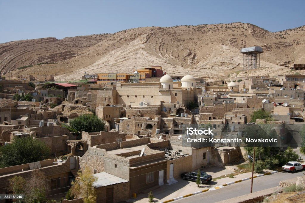 View of Alqosh, Iraqi Kurdistan Assyrian town Alqosh, in Niniveh province of Iraqi Kurdistan Arbil Stock Photo