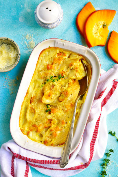 istock Pasta baked with pumpkin and ricotta 857469988
