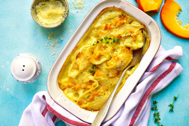 istock Pasta baked with pumpkin and ricotta 857469990