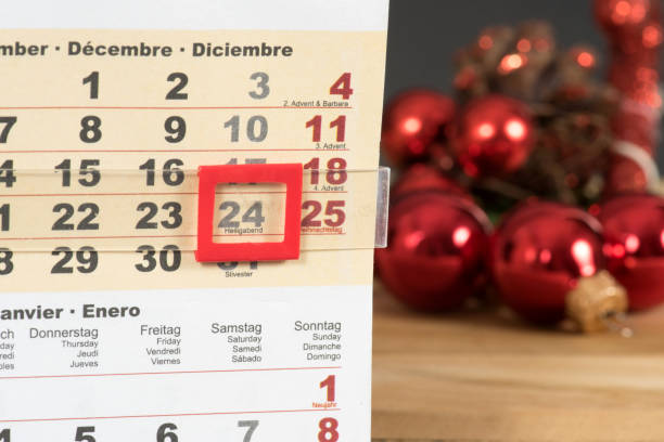 istock Christmas balls and a calendar 857476988