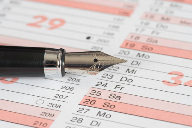 istock A calendar and a fountain pen 857481174