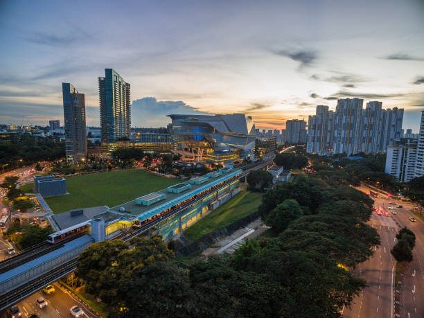 singapur masowy szybki pociąg (mrt) stacja buona vista - mrt track zdjęcia i obrazy z banku zdjęć