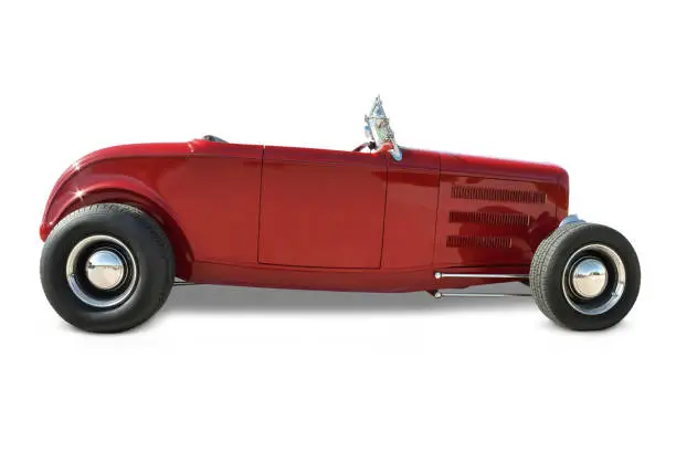 Side view of a Red 1932 Roadster