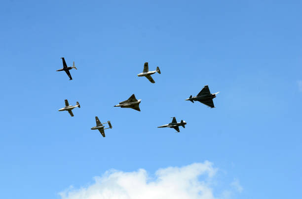 Zeltweg, Styria, Austria - September 02, 2016:  different jet fighter aircrafts by public airshow named airpower 16