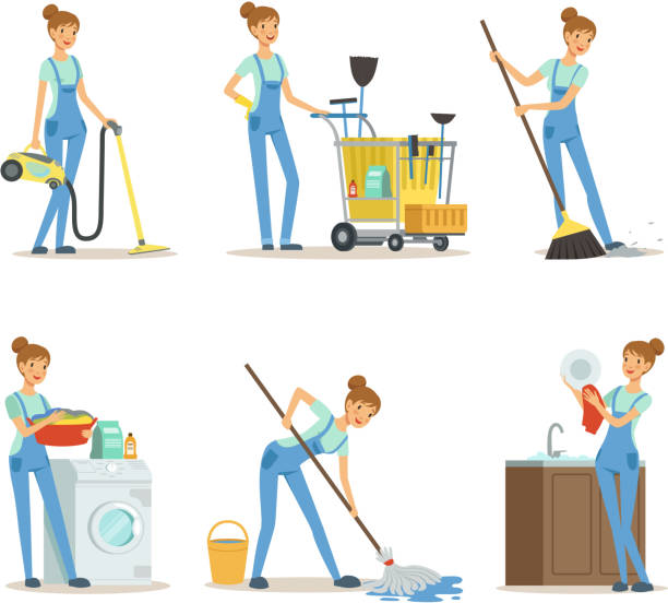 Mujer Barriendo Vectores Libres de Derechos - iStock Mujer Barriendo Vectores Libres de Derechos - iStock