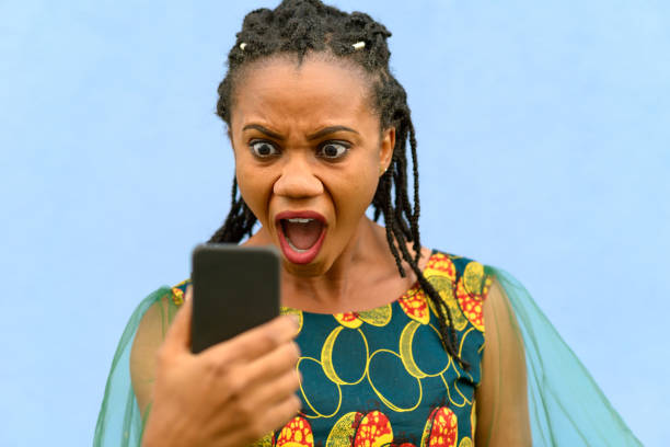 istock Horrified upset young African American woman 857500258