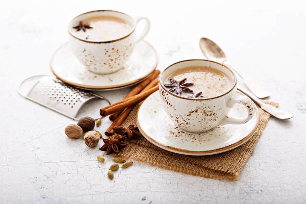 istock Masala tea in cup with winter spices 857500358