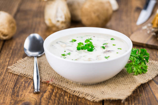 istock Portion of Porcini Soup, selective focus 857511742