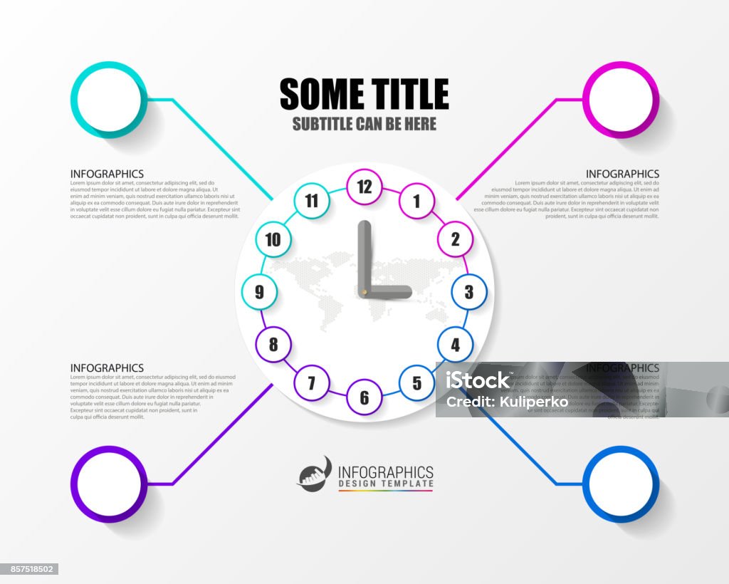 Time Management Visualization Modern Work Time Management Planning Infographics Vector Stock ...