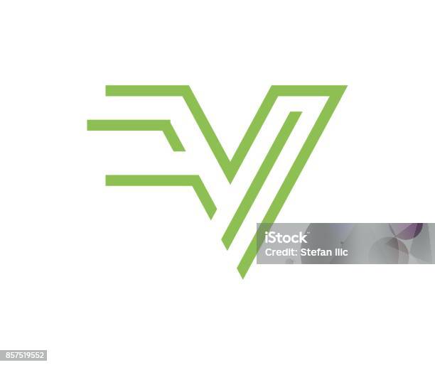 V Icon Stock Illustration - Download Image Now - Abstract, Art, Business