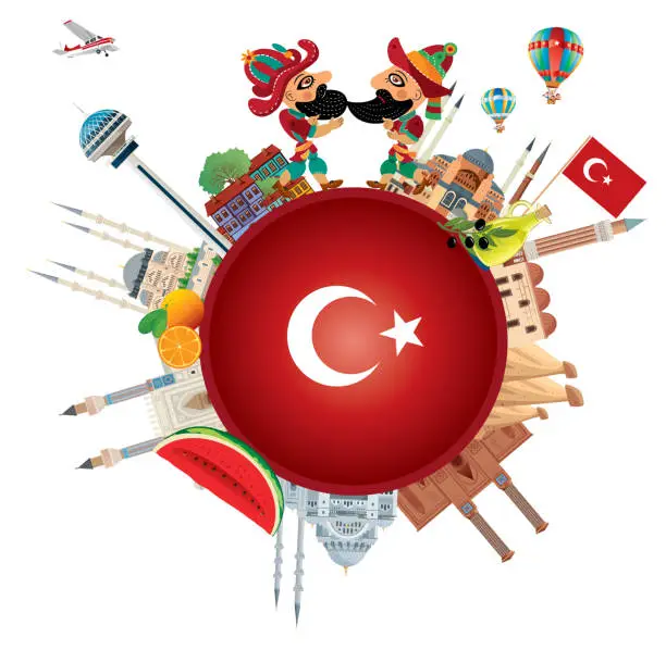 Vector illustration of Turkish Travels