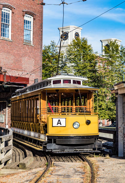 istock old historic streetcar in Lowell 857566208