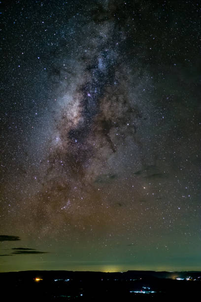 istock milky way galaxy, Long exposure photograph, with grain. 857566352