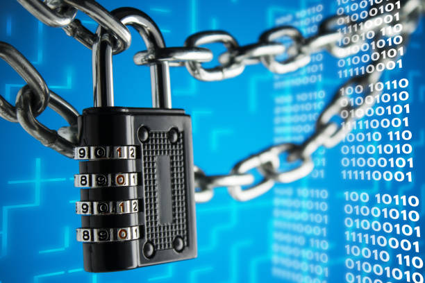 istock The concept of closure, protection. Technology blockchain, encryption of Internet traffic. 857566366