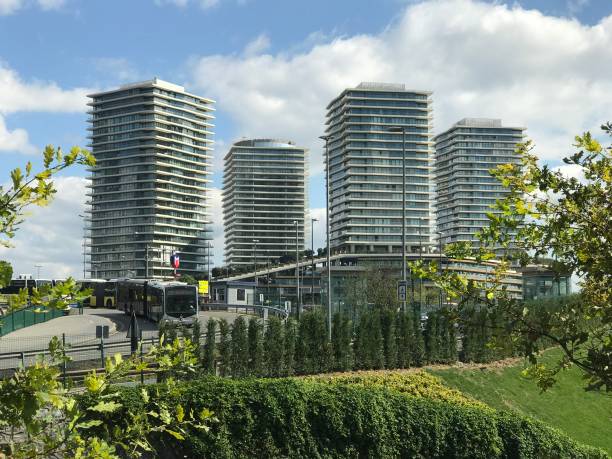 Istanbul,Turkey- October 03,2017:Modern residential architecture in Istanbul