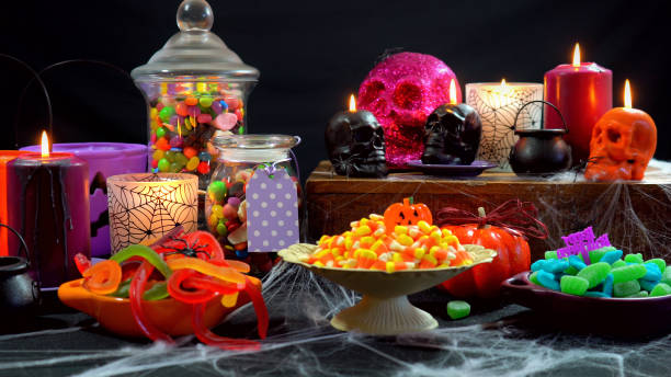 istock Halloween trick or treat party table 857578496