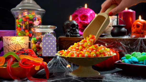 istock Halloween trick or treat party table 857578726