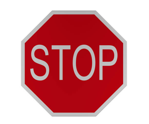 istock Road signs: Stop, give right of way, isolated on white. 857581032