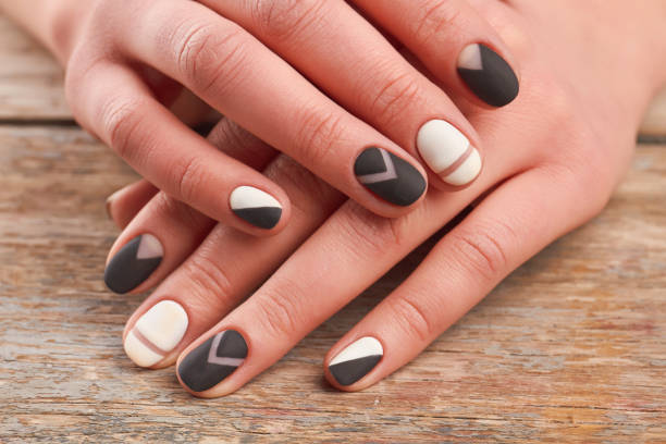 istock Female hands with stylish manicure. 857588568