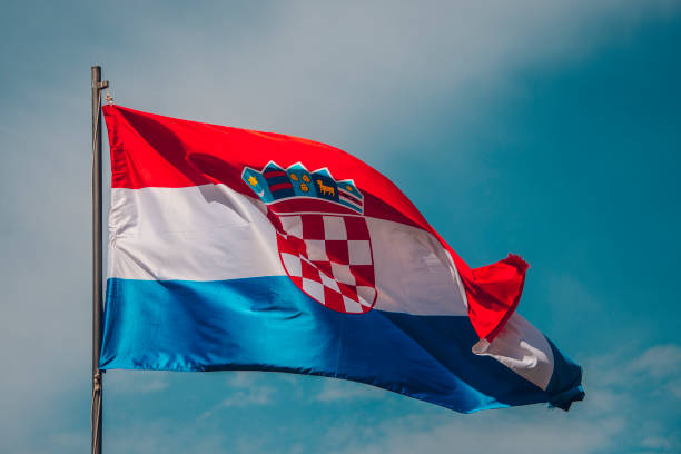 bandera de croacia  - croatian flag fotografías e imágenes de stock