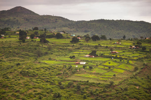 istock Beautiful Hill Top Village Landscape 857592084