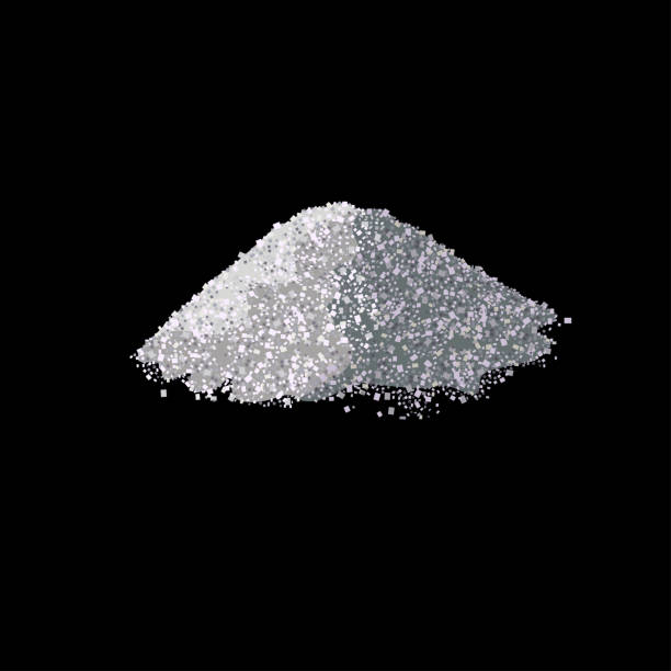 Pile of salt Pile of rock salt isolated on the black background. Vector illustration salt pile stock illustrations