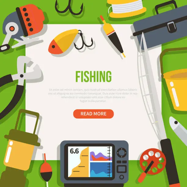 Vector illustration of Fishing