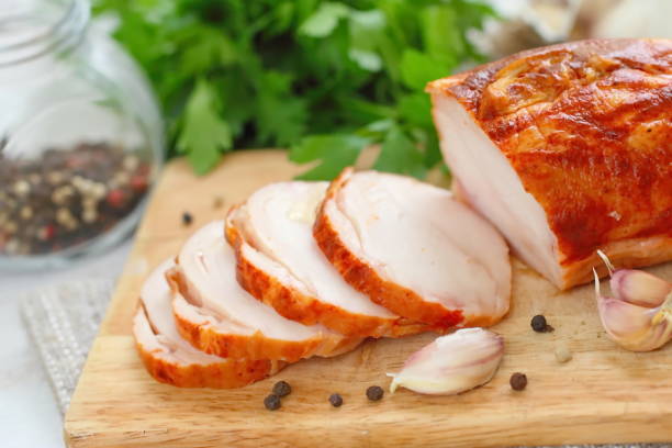 istock Chicken roll baked with spices and garlic 857600004