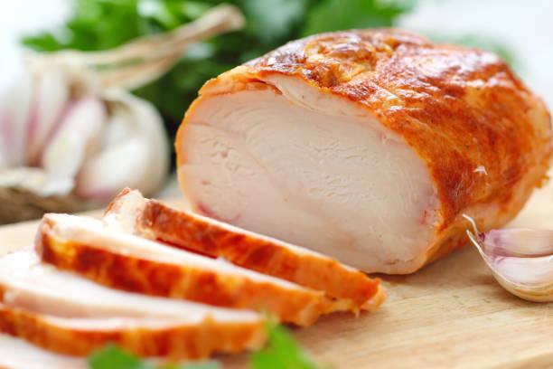 istock Chicken roll baked with spices and garlic 857600026
