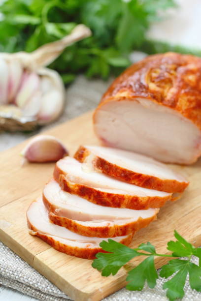 istock Chicken roll baked with spices and garlic 857600030
