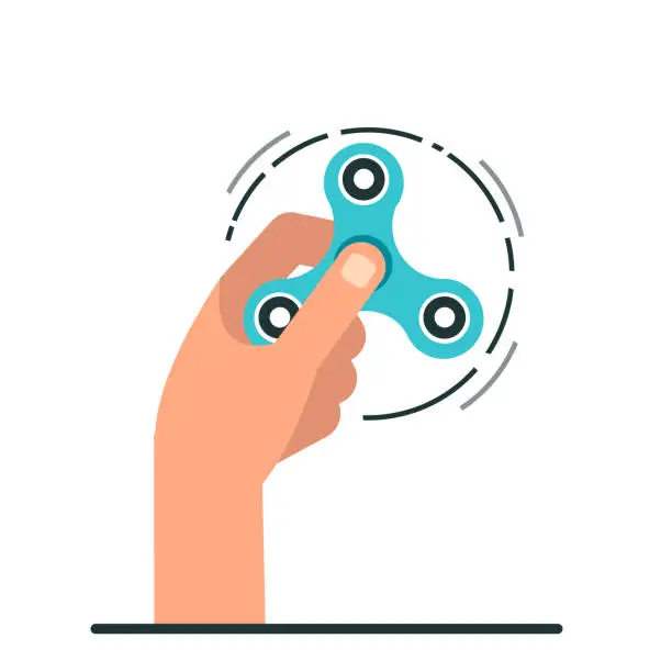 Vector illustration of hand spinner