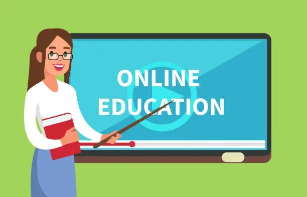 Vector illustration of online education