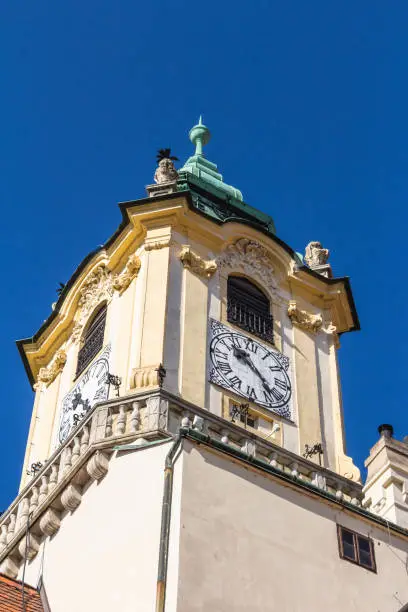 Old Town Hall in the city center of Bratislava, Slovakia