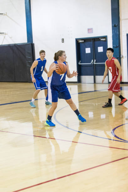 istock Co-ed high school basketball scrimmage 857616246