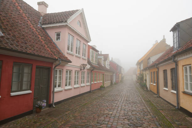 istock Nice old city houses in rows in Odense Denmark 857617152