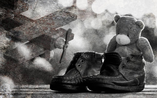 istock old scratched photo teddy bear monochrome 857618094