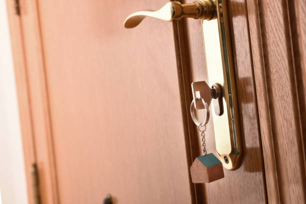 istock Entrance door detail lateral view 857624006