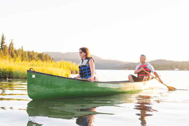 istock Canoeing Together on a Beautiful Lake 857630124
